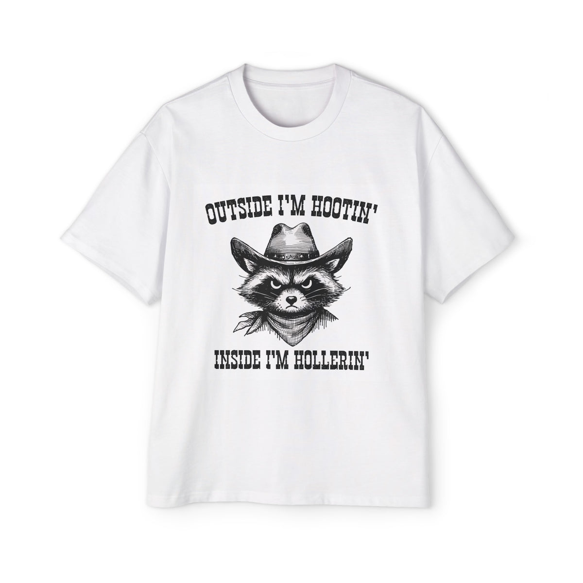 Raccoon Cowboy Graphic Tee-INNBLAC Fashion Apparel
