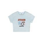 Cap Sleeves Graphic Crop Top-INNBLAC Fashion Apparel