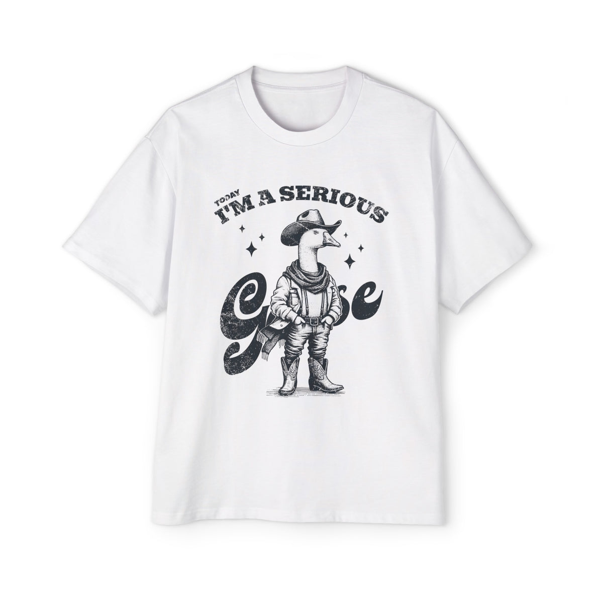 Serious Goose Graphic Tee-INNBLAC Fashion Apparel