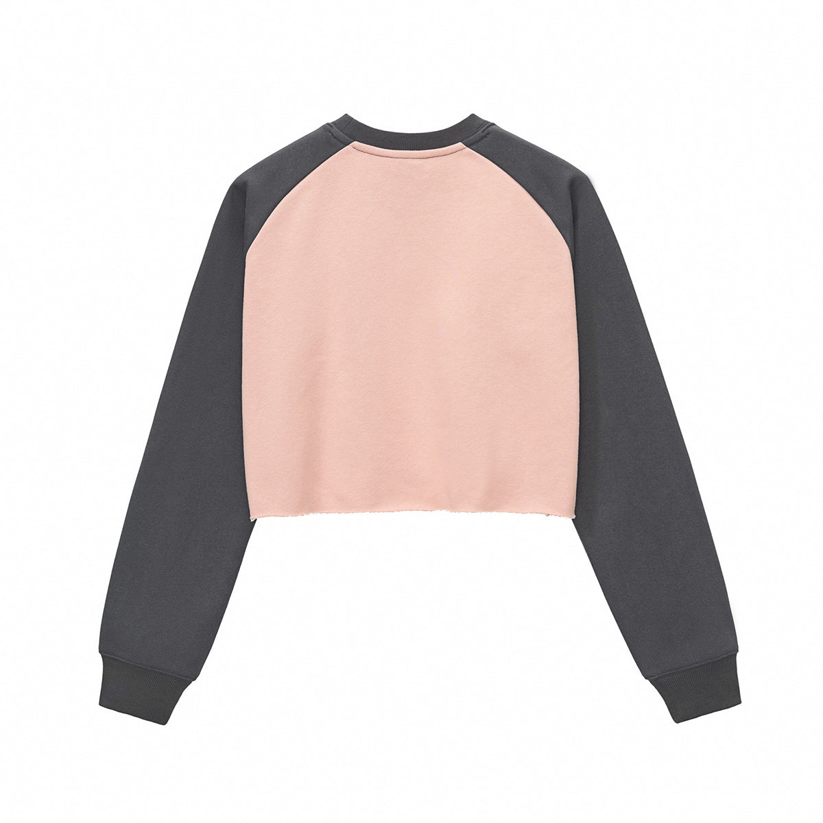 Contrasting Colors Raglan Long-Sleeve Cropped Sweatshirt