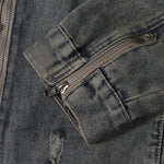 Shorts vaqueros con mariposas bordadas y adornados con perlas