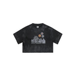 Washed Baggy Fit Graphic Crop Top-INNBLAC Fashion Apparel