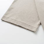 Washed Raw-Edge Pocket Clean Fit Crew Neck Tee
