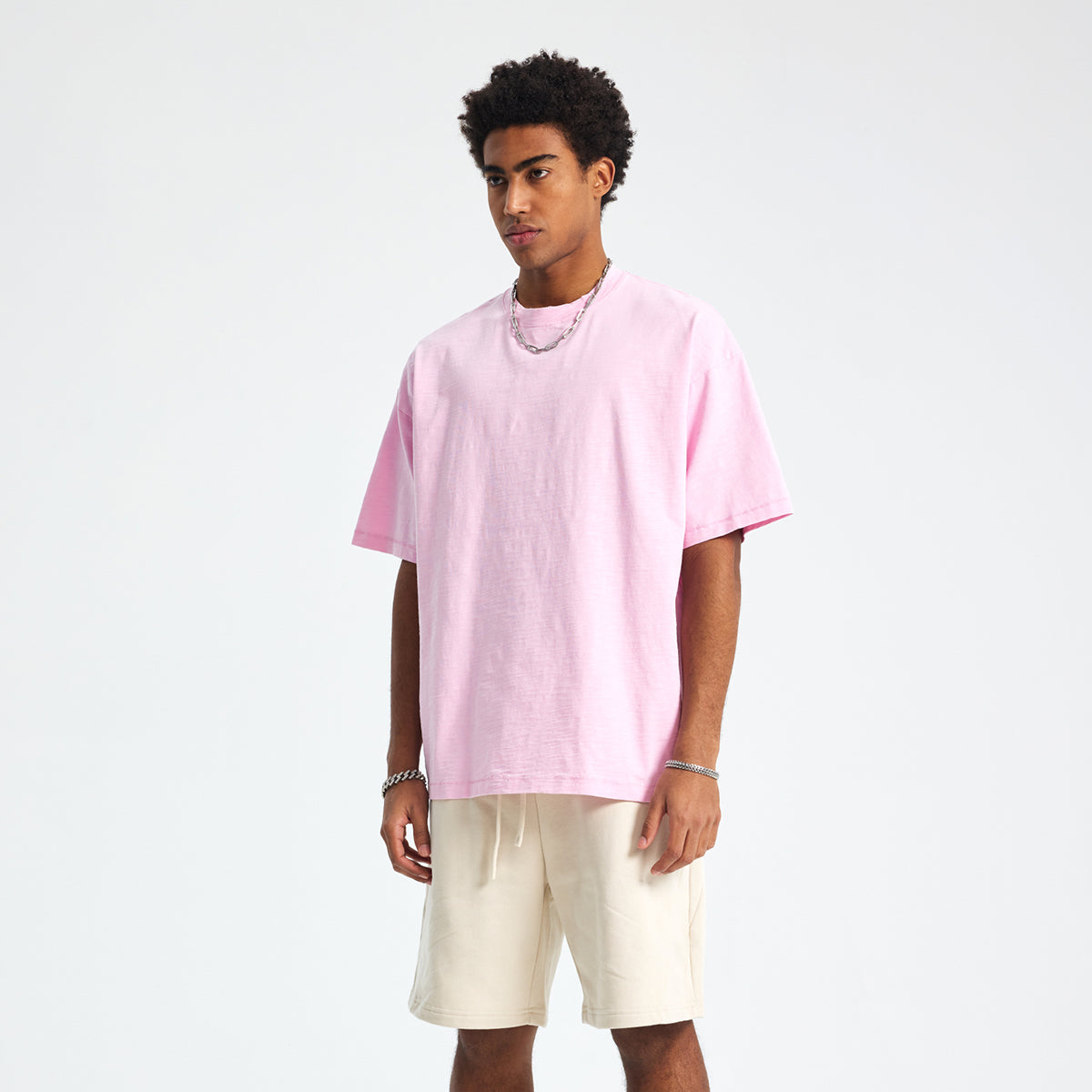 Loose Fit Distressed Cotton Tee 8oz