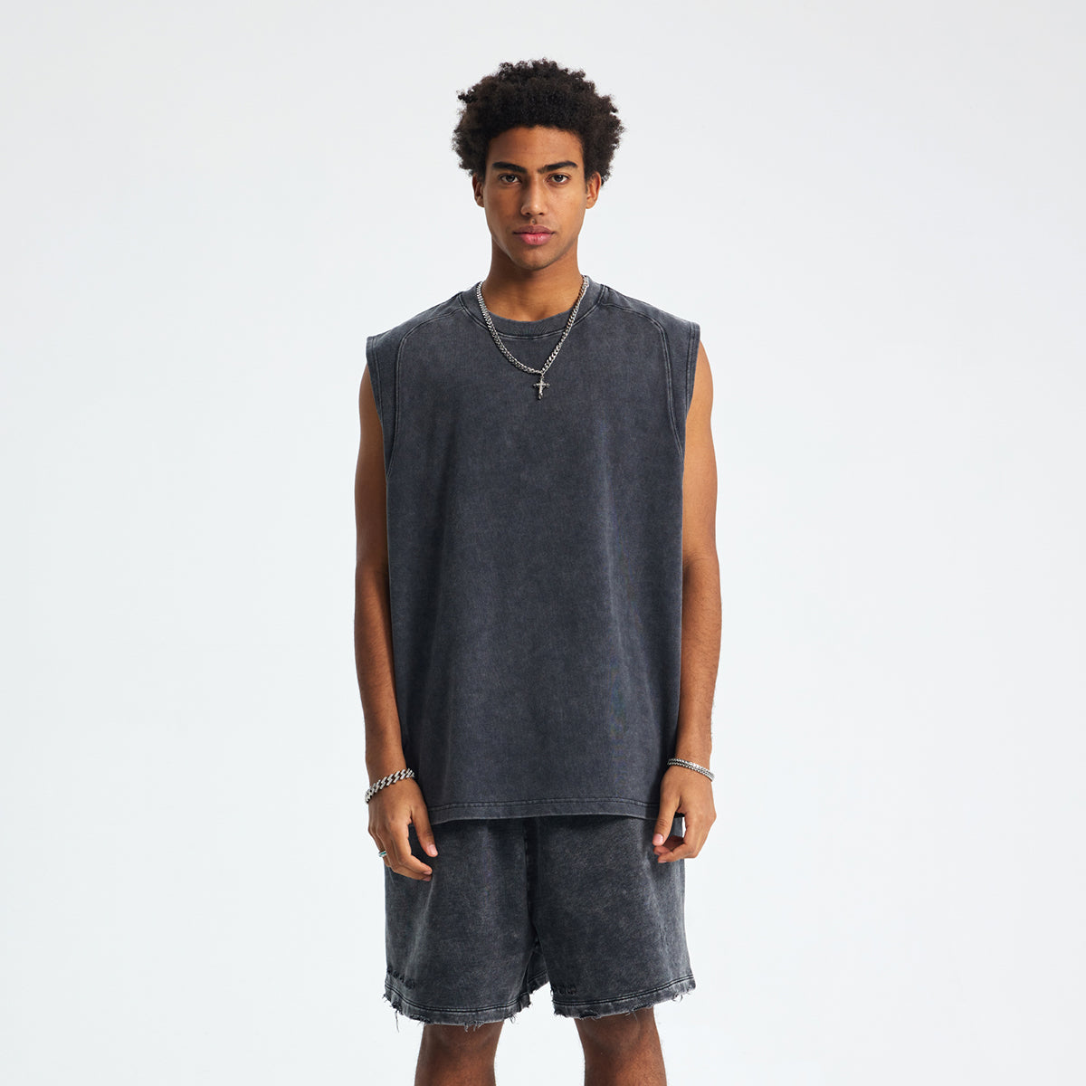 Vintage Washed Muscle Tank Top 8.25oz