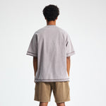 Washed Patchwork Raw Edge Tee 8oz