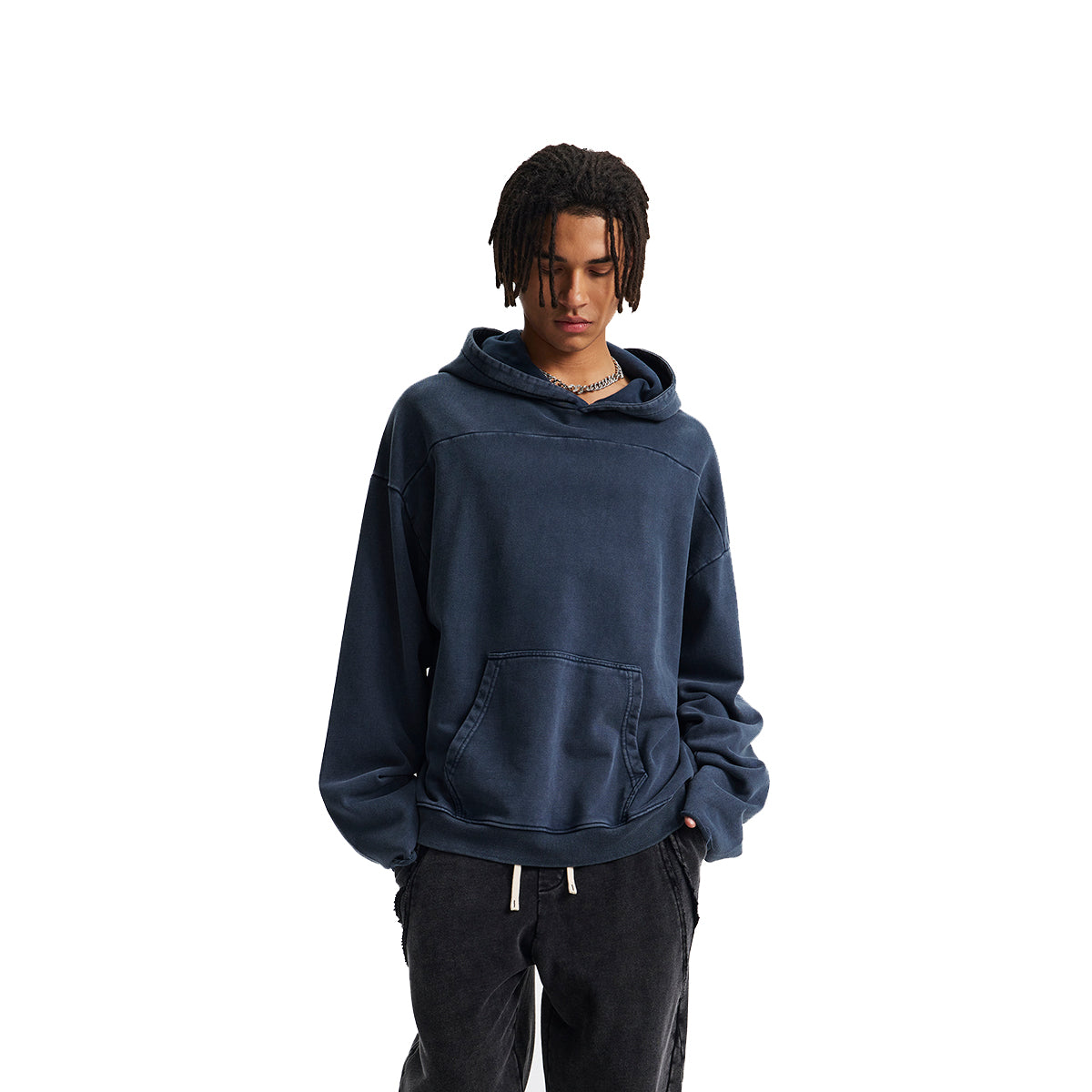 Washed Oversized Kangaroo Pocket Hoodie