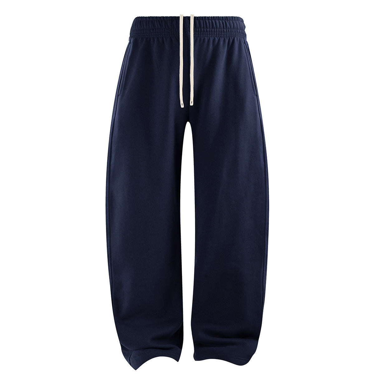 Elastic Drawstring Waist Fleece Jogger Pants