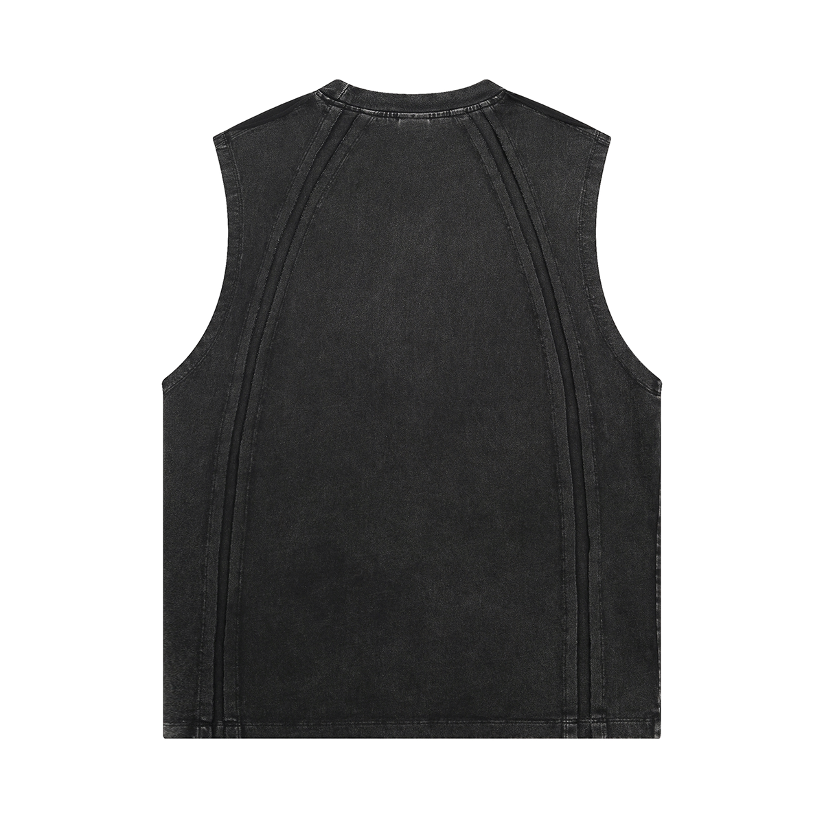 Raw Edge Patchwork Muscle Tank 8.25oz