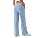 Mid Rise Pockets Straight Leg Casual Cargo Jeans