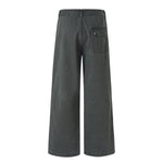 Vintage Washed Workwear Wide-Leg Relaxed Cargo Pants