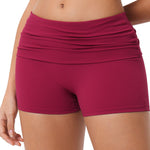 Folded Waistband Contoured‑Booty Elevated‑Feel Shorts