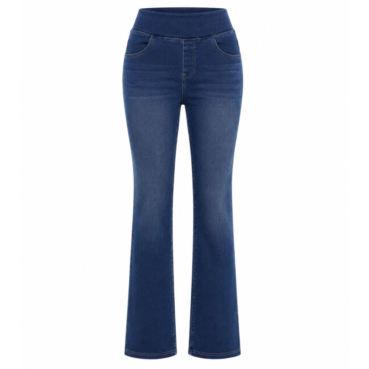Vintage Washed High Waist Straight Leg Jeans
