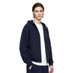 Sudadera con capucha y cremallera lavada de doble cursor