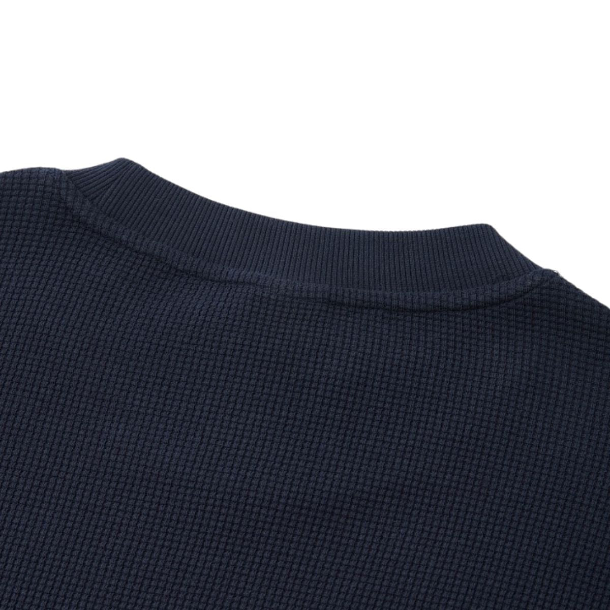 260G Waffle Knit Boxy Long Sleeve Tee