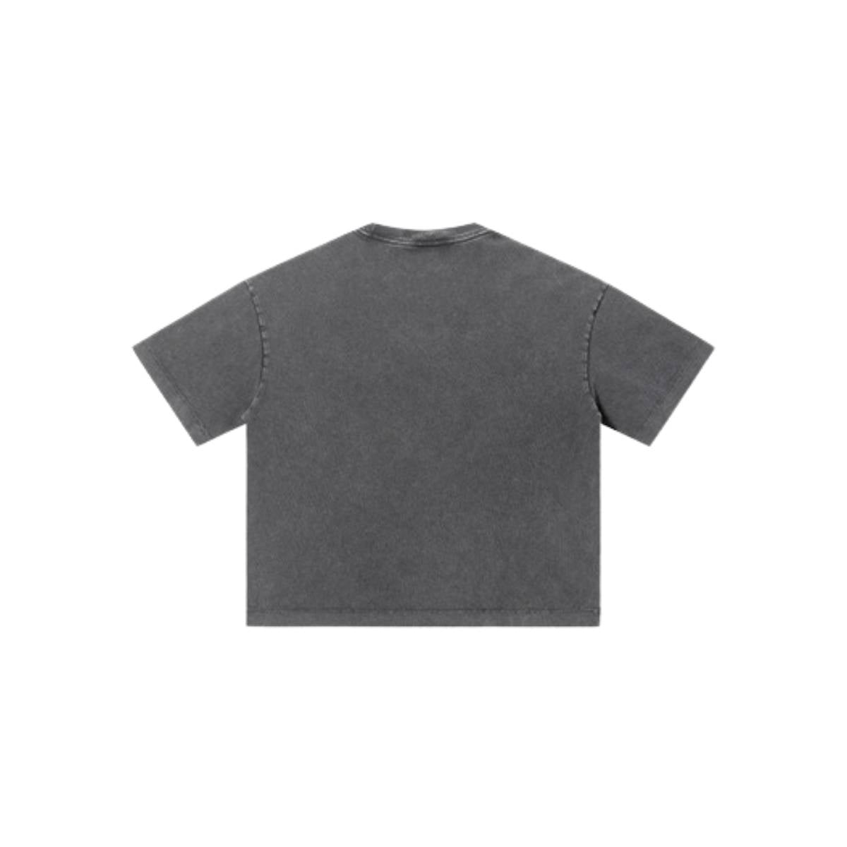 Camiseta destructiva de peso pesado con borde crudo de 10 oz