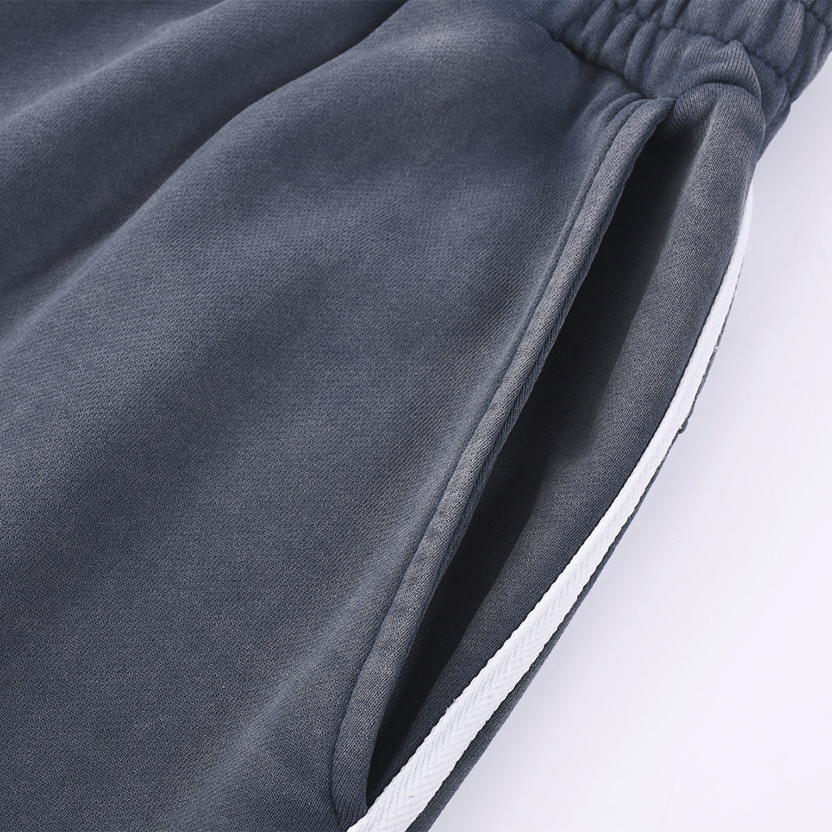 Contrast Side-Stripe Cotton Sweatpants