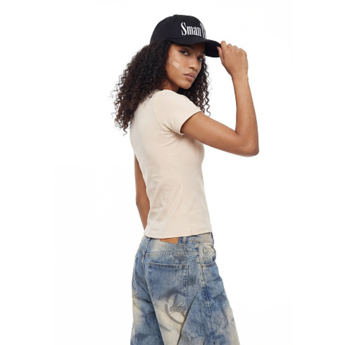 Snow Washed Peruvian Cotton Slim Fit Y2K Tee