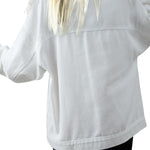 Women's Casual Drop Shoulder Button Front Denim Jacket With Pockets