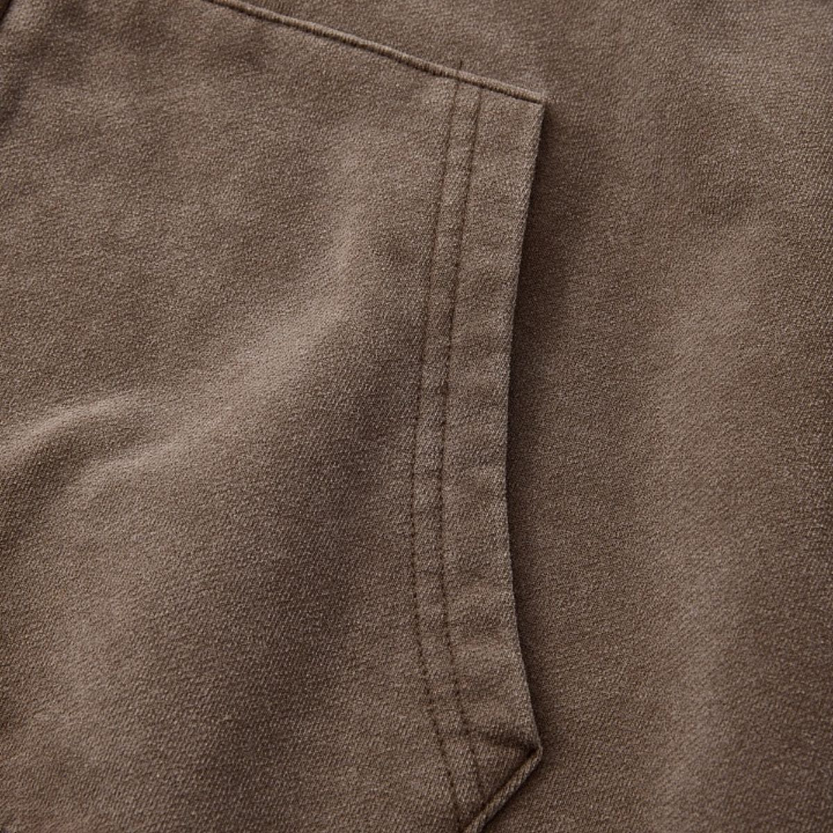 Vintage Relaxed Drop‑Shoulder Zip‑Up Hoodie
