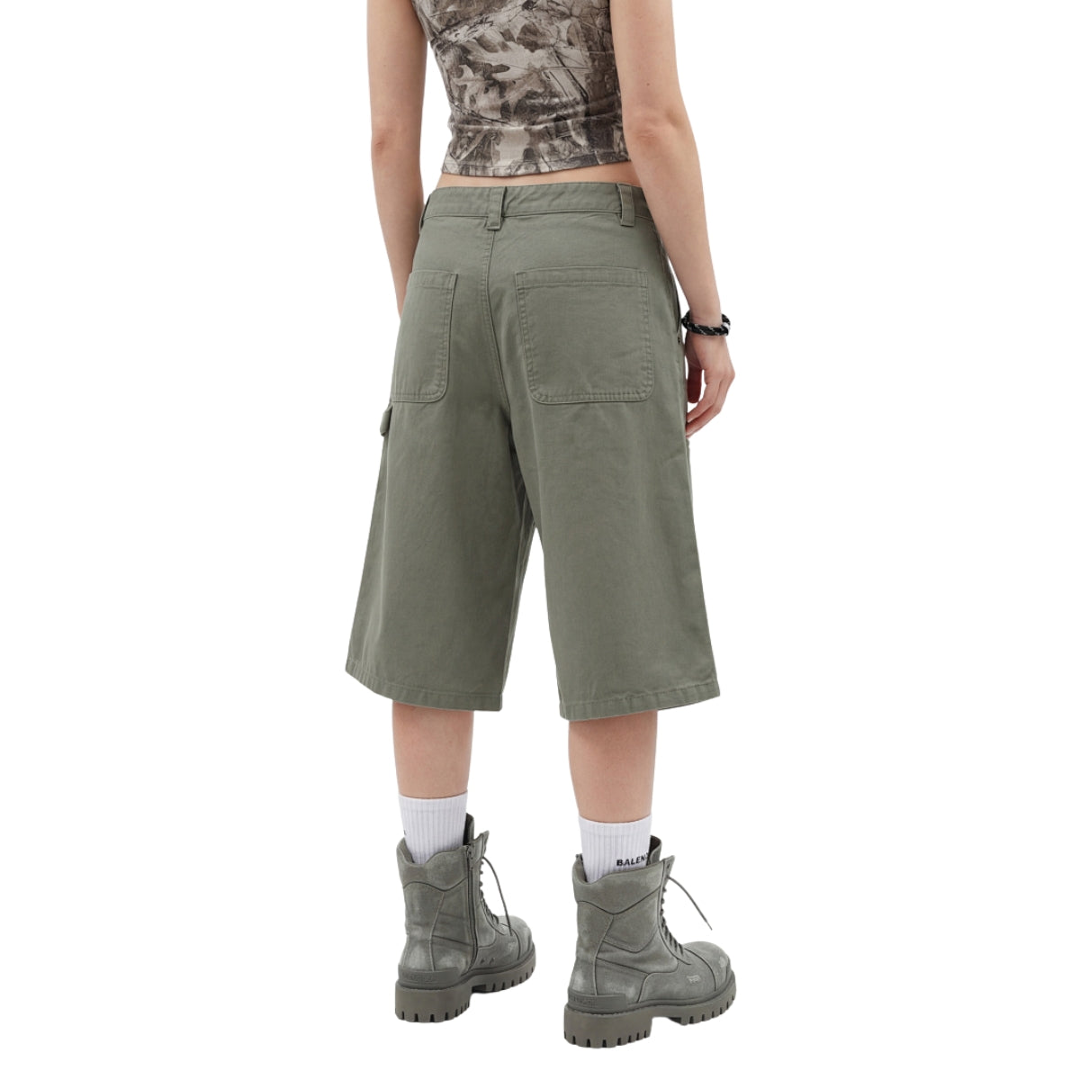 Bermudas con bordado lavado vintage
