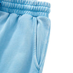 Heavyweight Cotton Washed Distressed Terry Wide‑Leg Pants