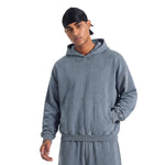 Sudadera con capucha pesada de color sólido