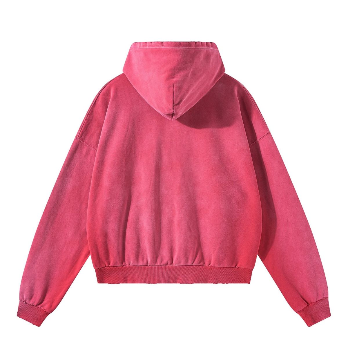 Monkey Wash Ripped Distressed Cotton Pullover Hoodie