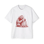 Sloth Drink Hot Coffee Graphic Tee-INNBLAC Fashion Apparel