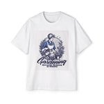 Woman Watering Flowers Graphic Tee-INNBLAC Fashion Apparel