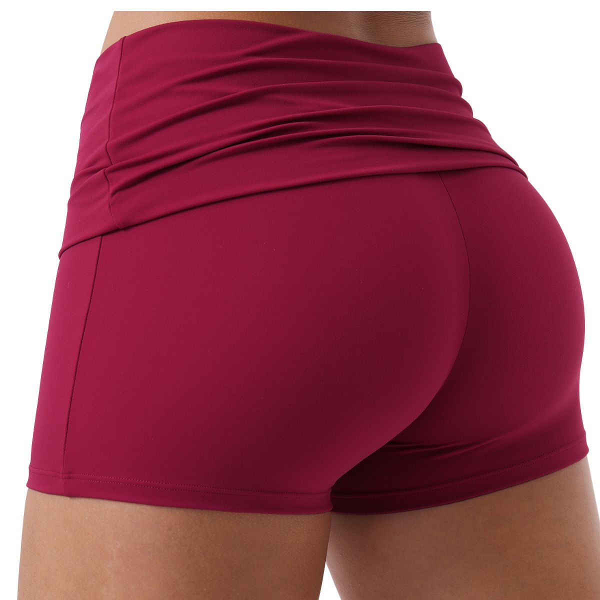 Folded Waistband Contoured‑Booty Elevated‑Feel Shorts