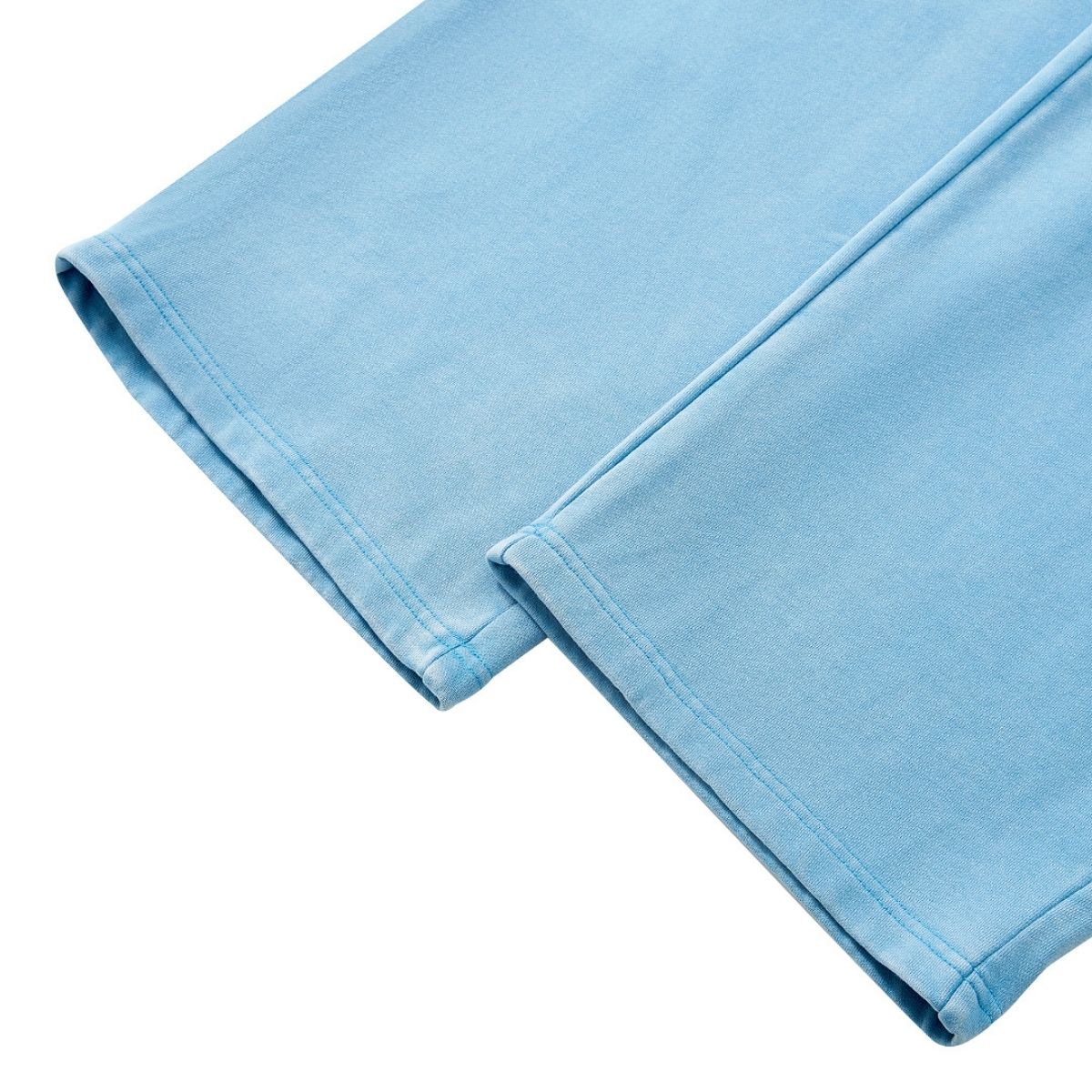 Heavyweight Cotton Washed Distressed Terry Wide‑Leg Pants