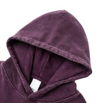 Snow Wash Vintage Distressed Ripped Hoodie