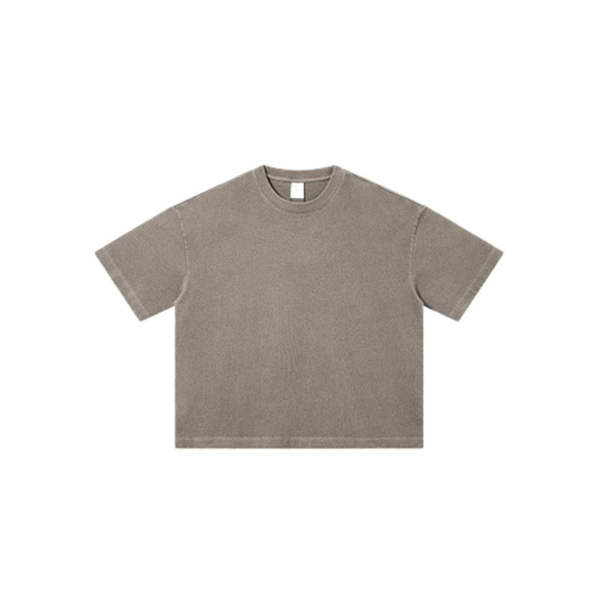 Camiseta destructiva de peso pesado con borde crudo de 10 oz