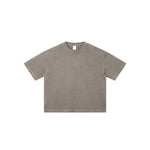 Camiseta destructiva de peso pesado con borde crudo de 10 oz