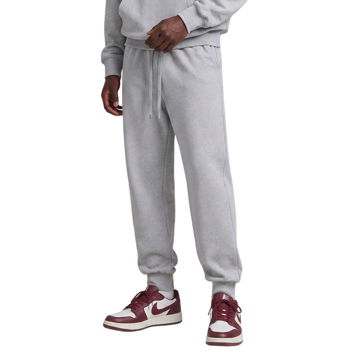 French Terry Drawstring Street Jogger Ribbed Cuff Pants