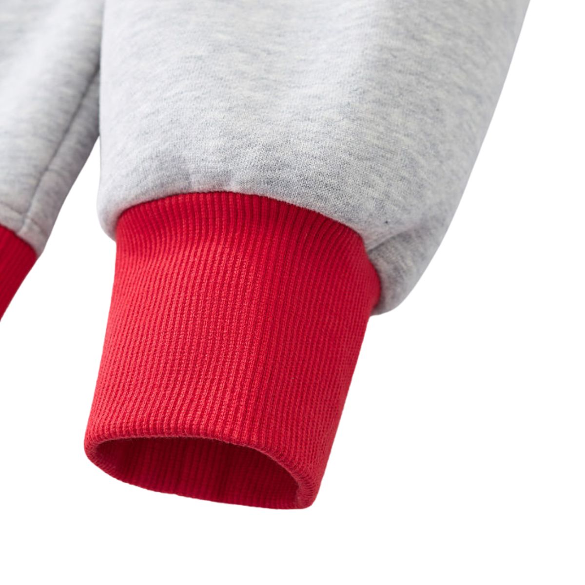 Mock Neck Sweatshirt With Contrast‑Color Stitching