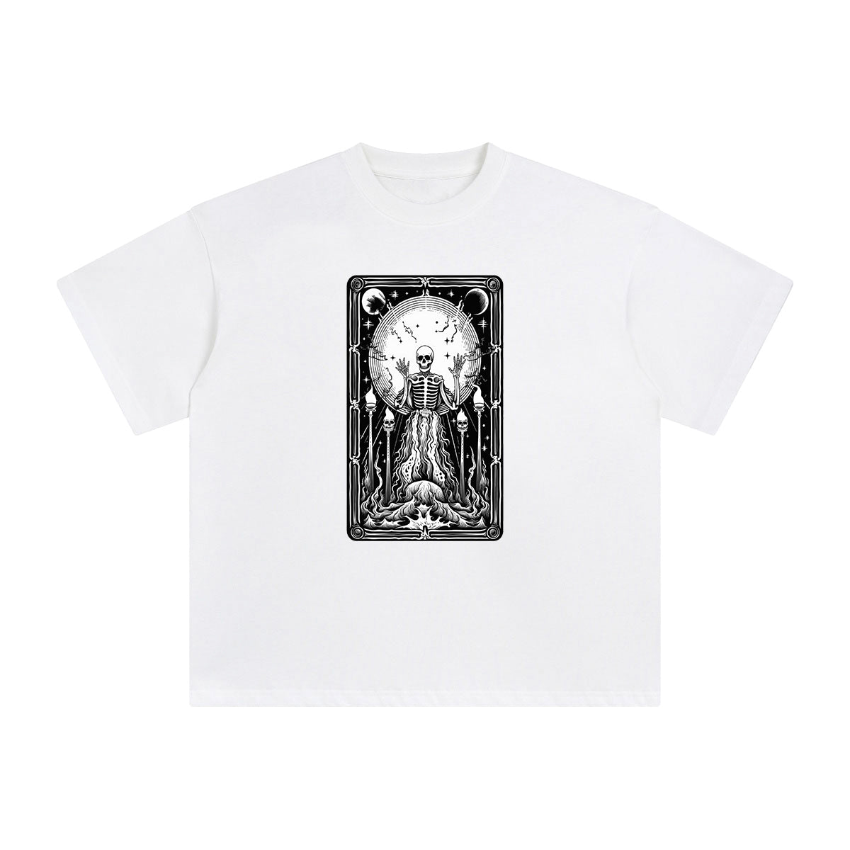 Mystery Skeleton Tarot Card Graphic Tee-INNBLAC Fashion Apparel