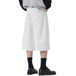White Baggy Bermuda Denim Shorts