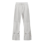 Snap Closure Flared Hem Utility Cargo Pants