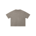 Camiseta destructiva de peso pesado con borde crudo de 10 oz