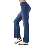 Vintage Washed High Waist Straight Leg Jeans