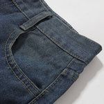 Bermudas vaqueras rasgadas con parches de camuflaje