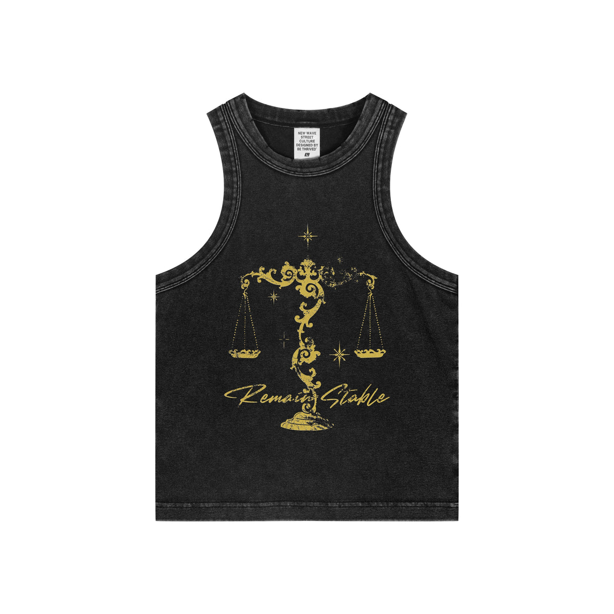 Washed Distressed Graphic Crop Tank-INNBLAC Fashion Apparel