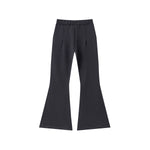 Women's Pleated Flared Plush Trousers