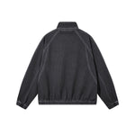 Lightweight Mesh Stand Collar Elastic Hem Zip Jacket