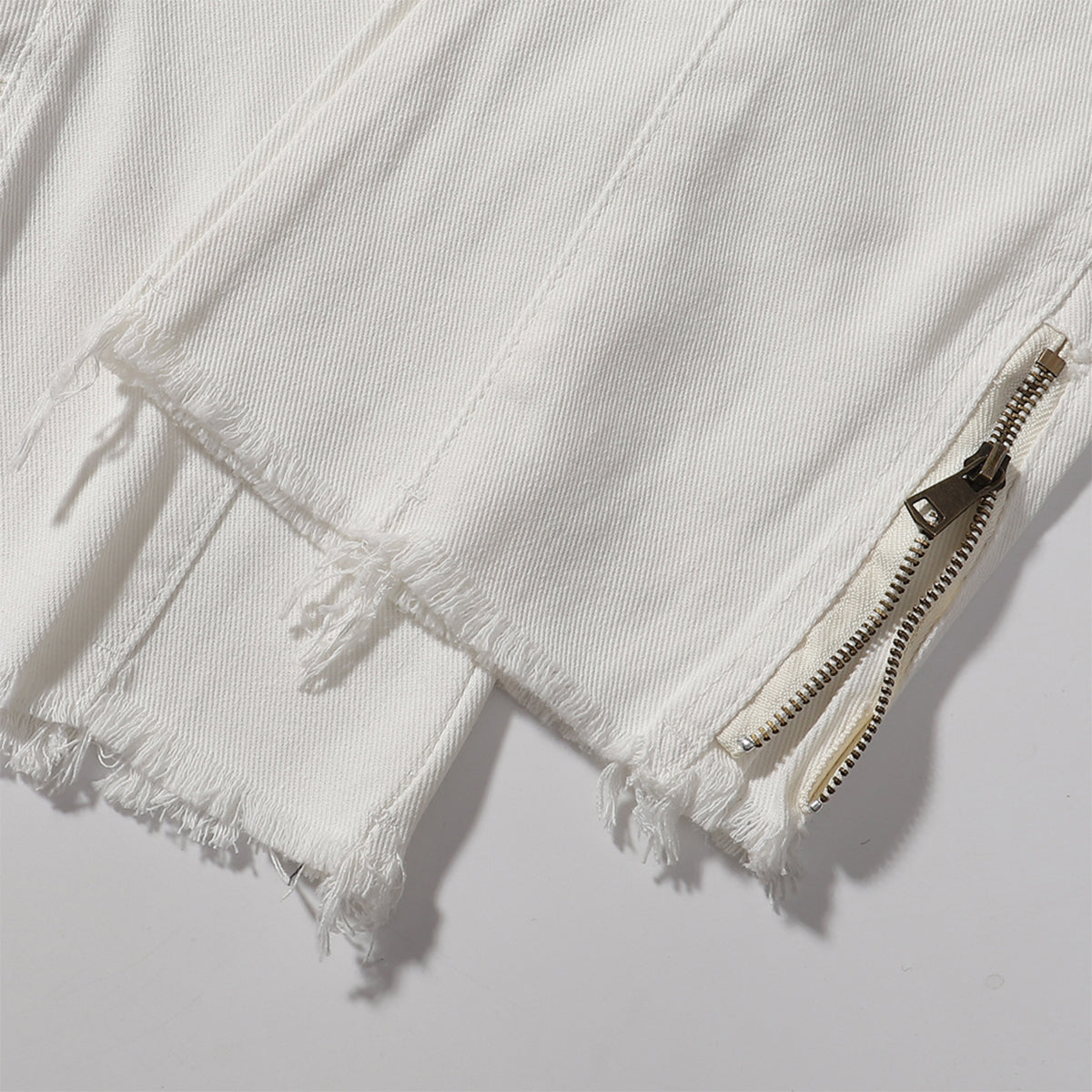 Zipper Hem Slight Flared Leg Cargo Pants