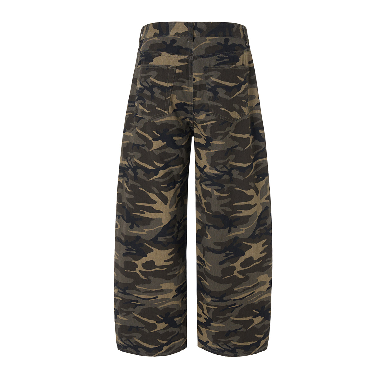 Camo Wide Leg Tactical Pocket Streetwear Pants