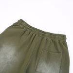 Pantalones cortos de corte relajado, lavados y descoloridos