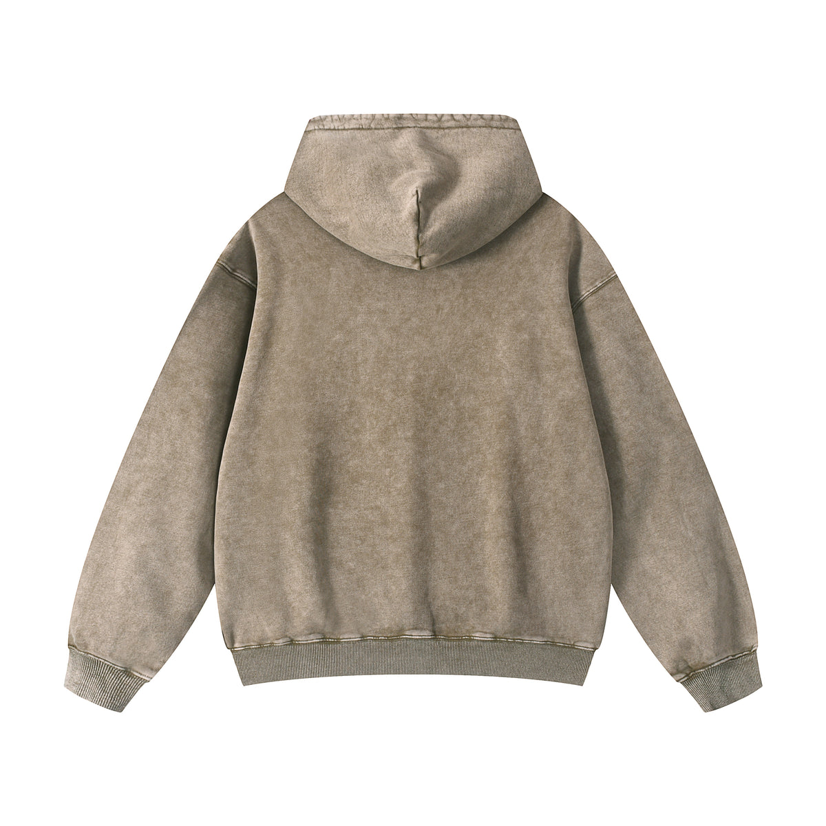 Washed Faded Kangaroo Pocket Hoodie-INNBLAC Fashion Apparel